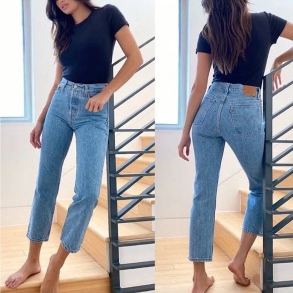 LEVI'S Wedgie Straight Leg Jeans High Rise Button Fly in size 26z - Picture 1 of 11